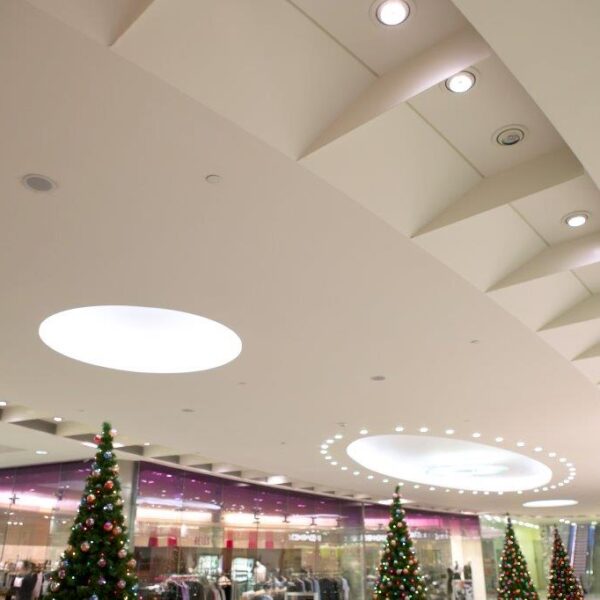 Canary Wharf Mall, ceiling features by Gillespie UK